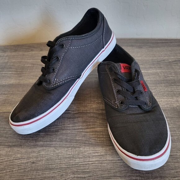 Vans Atwood Textile Classic Skate Shoe Sneaker Low Top Black Chili Size Youth 6 - Picture 10 of 10